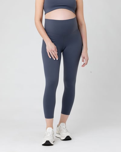 Ripe Maternity Tempo Crop Legging Blue Steel