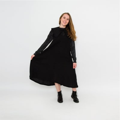 For The Creators Nursing & Maternity Dress - Lucy - Black Linen