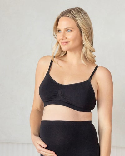 Angel Maternity Everyday Maternity/Nursing Bamboo Bra in Black