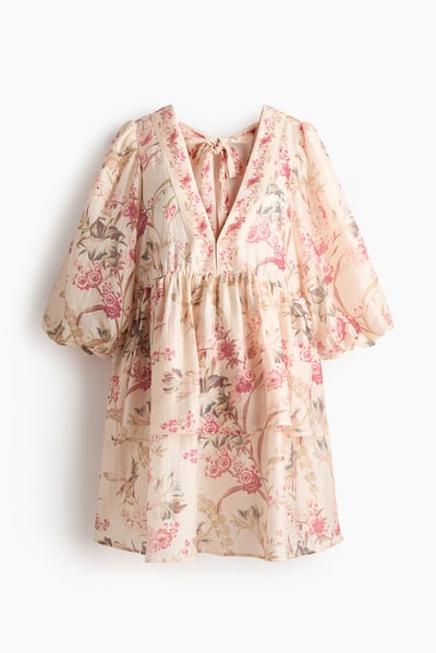 H&M MAMA Linen-Blend Dress