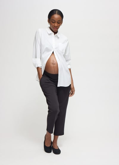 Ingrid & Isabel The Classic Button Down Poplin Maternity and Nursing Shirt