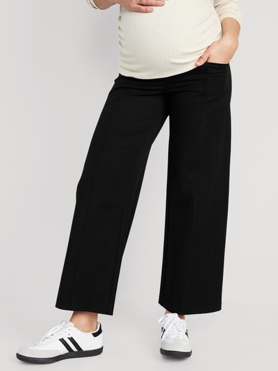 Old Navy Maternity Full-Panel Pixie Wide-Leg Pants