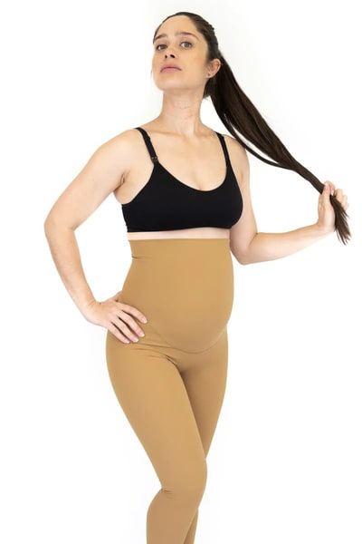 Emamaco 7/8 Maternity Leggings - Caramel- FINAL SALE ONLY FINAL SALE
