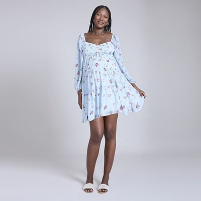 Kohl's Maternity Motherhood® Long Sleeve Tie Tiered Dress