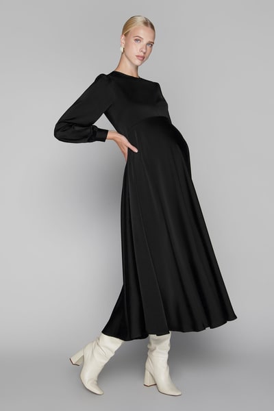 Apparalel Arden Maternity Dress in Black