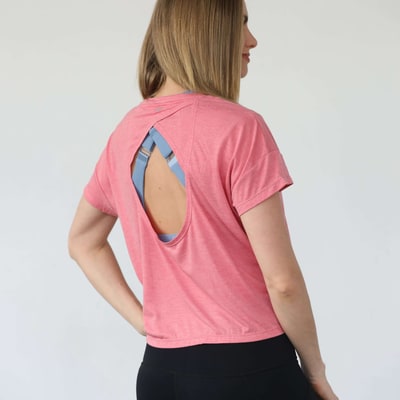 Milk & Baby Abigail Short Sleeve Nursing T-Shirt  | Sugar Coral