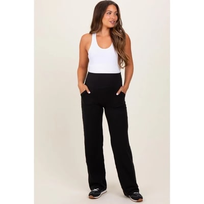 Target Pinkblush Black Straight Leg Yoga Maternity Pants Small