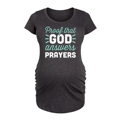Kohl's Maternity Proof That God Answers Prayers Graphic Tee