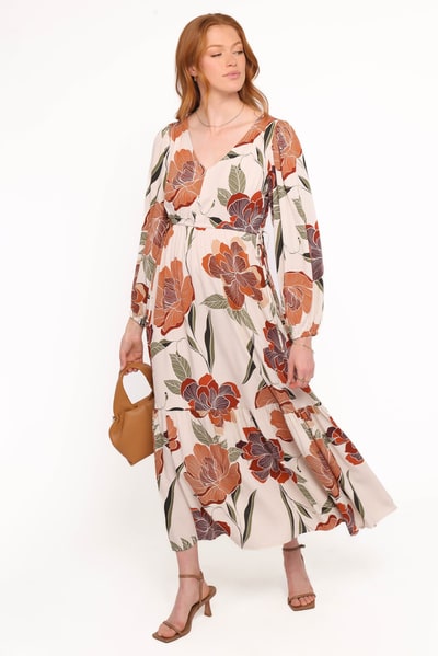 Petal & Pup Cerwin Midi Dress - Fall Floral