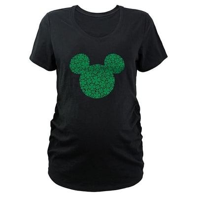 Kohl's Disney's Mickey Mouse Shamrock Print Head Maternity Graphic Tee
