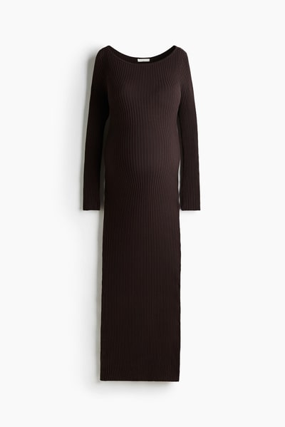 H&M MAMA Boat-Neck Bodycon Dress