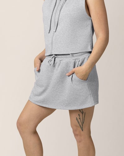 Kindred Bravely French Terry On the Go Skort | Grey Heather