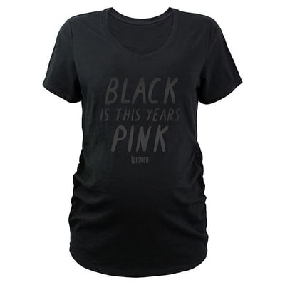 Kohl's Maternity Wicked Black Is This Years Pink Graphic Tee