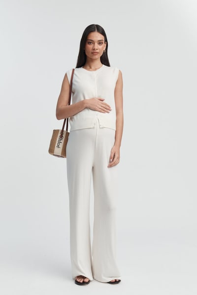 Legoe Heritage Sleeveless Knit Vest (Off White)