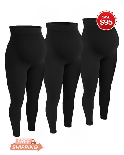 Mamafique New Customer Offer - 3pcs Maternity Leggings
