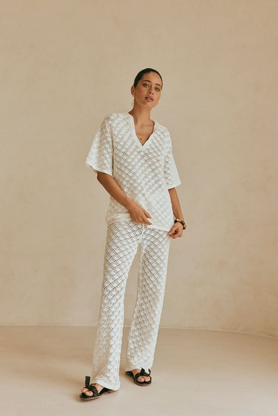 SABO Aya Pants - White Knit