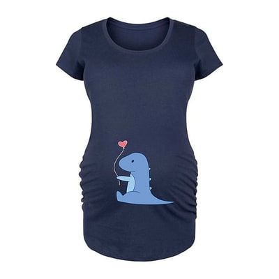 Kohl's Maternity Dino Blue Graphic Tee