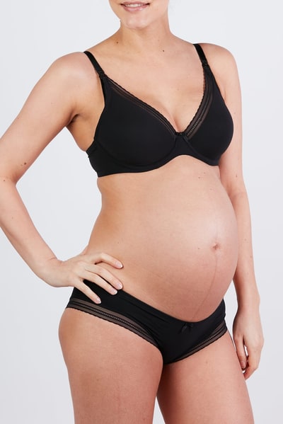 PinkBlush Black Cache Couer Maternity Low Waist Slip