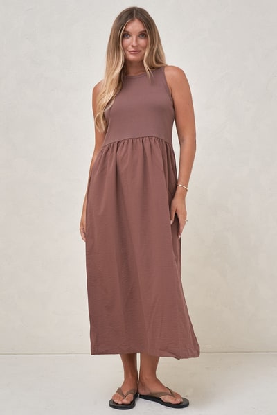 Bae the Label Serenade Midi Dress - Aubergine