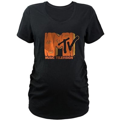 Kohl's Maternity MTV Jack O Lantern Logo Graphic Tee