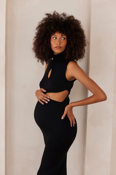 BUMPSUIT Cozy Knit Turtleneck Midi Dress