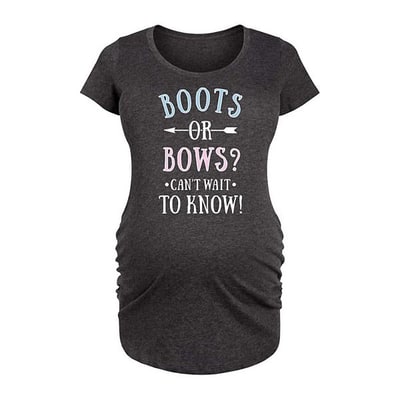 Kohl's Maternity Boots or Bows Graphic Tee