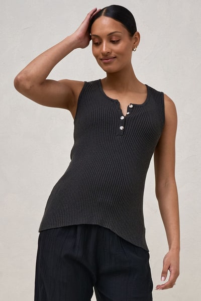 Bae the Label Unwind Nursing Tank - Slate*
