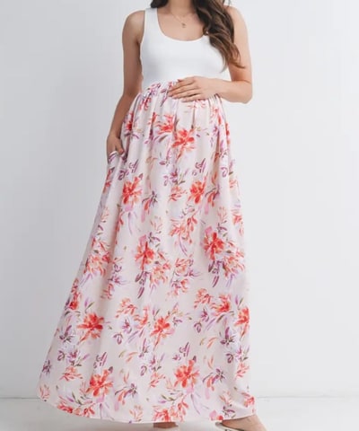 Bump City The Sophie Floral Maternity Maxi Dress