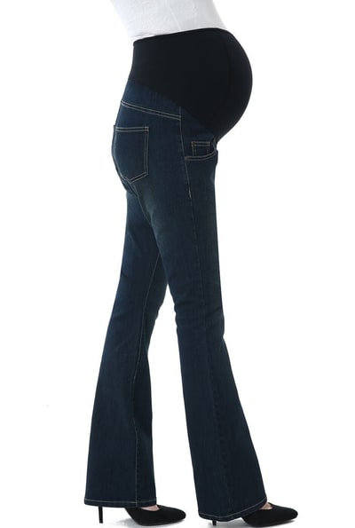 Kimi + Kai Kimi + Kai Maternity "Leni" Modern Boot Cut Denim Jeans