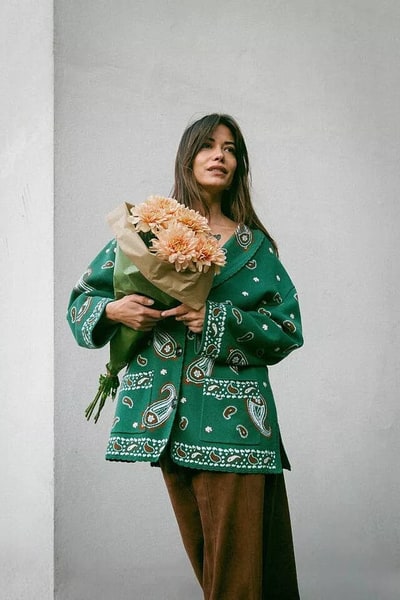 For The Creators Morla Cardigan Daisy Paisley Green