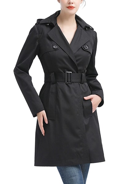 Kimi + Kai Kimi + Kai Women's "Angie" Waterproof Hooded Trench Coat