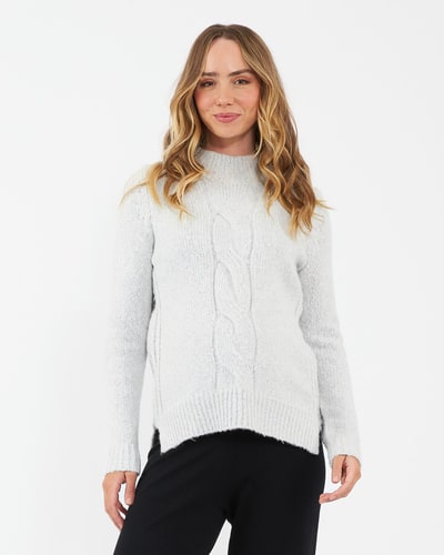 Ripe Maternity Cable Nursing Knit Snow