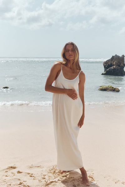 Legoe Heritage Dahlia Slip Dress (Ivory) - FINAL SALE
