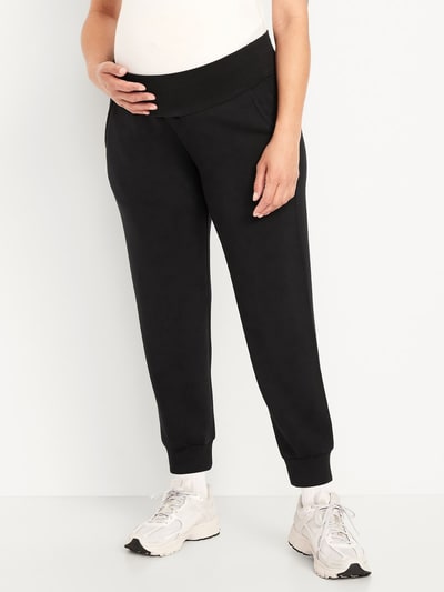 Old Navy Maternity Bounce Fleece Rollover-Waist Jogger Sweatpants