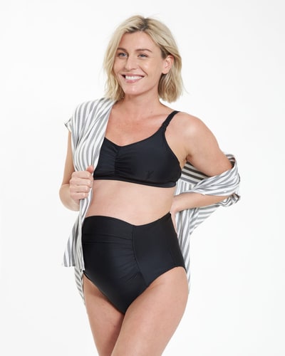 Ripe Maternity Monterey Nursing Bikini Black