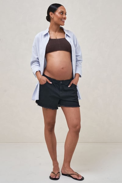 Bae the Label Sunday Stroll Denim Short - Washed Black