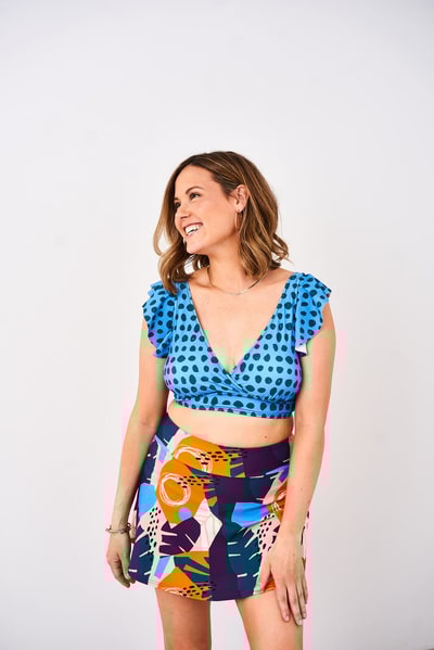 Latched Mama Latched Mama Lace Up Nursing Swim Top - Final Sale