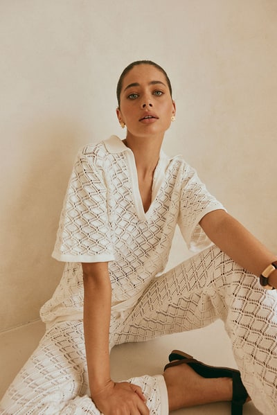 SABO Aya Top - White Knit