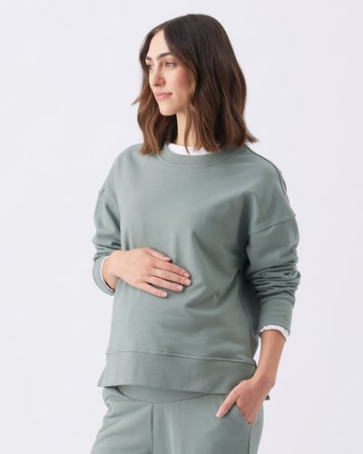 Ripe Maternity Relax Nursing Sweat Sage