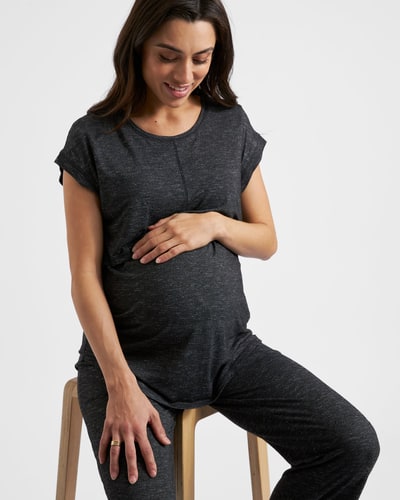 Ripe Maternity Dreamy Nursing Tee Granite