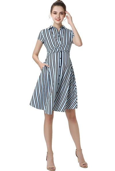 Kimi + Kai Kimi + Kai Maternity "Simone"Nursing Shirt Dress