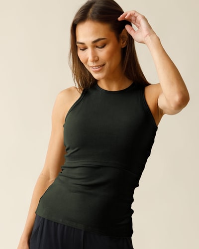 Kindred Bravely Ribbed Bamboo Racerback Nursing Tank | Thyme