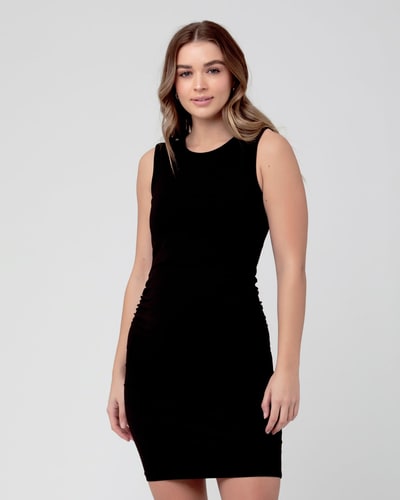 Ripe Maternity Organic Nursing Tank Dress  Black