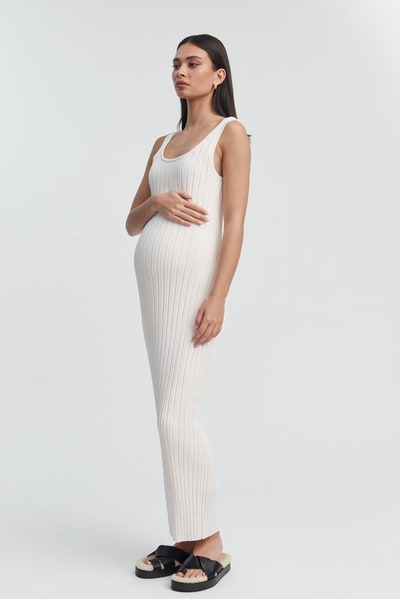 Legoe Heritage Scoop Neck Luxe Dress (Petal)