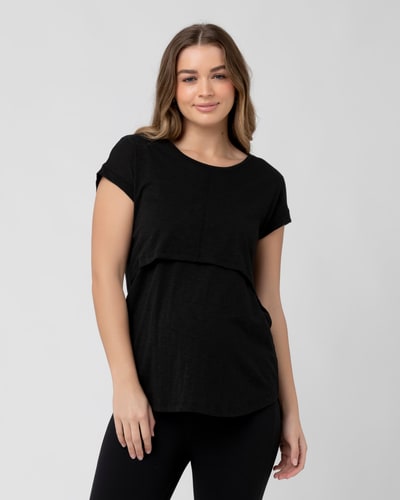 Ripe Maternity Richie Nursing Tee Black