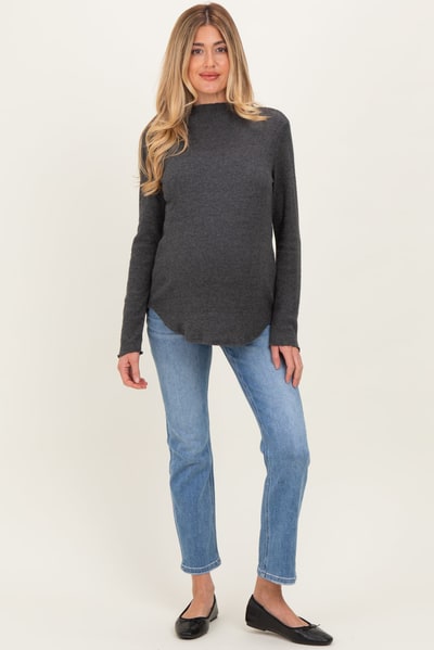 PinkBlush Blue Ankle Slim Straight Leg Maternity Jeans