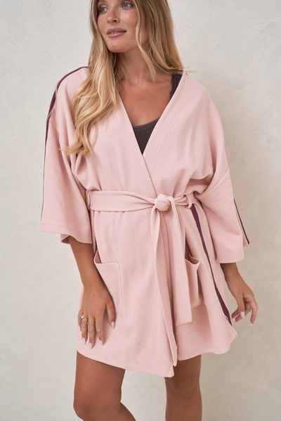 Bae the Label Rest Assured Robe - Pink/Burgundy