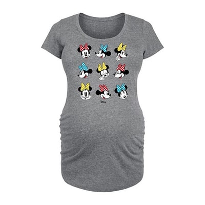 Kohl's Disney's Minnie Mouse Maternity Dot Bow Grid Graphic Tee