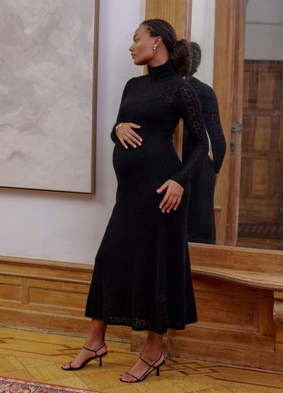 HATCH The Luella Knit Pointelle Dress