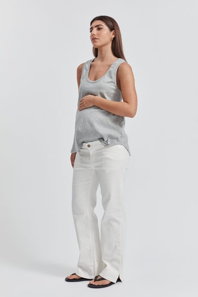 Legoe Heritage Reversible Organic Cotton Basic Tank (Grey Marle) - FINAL SALE